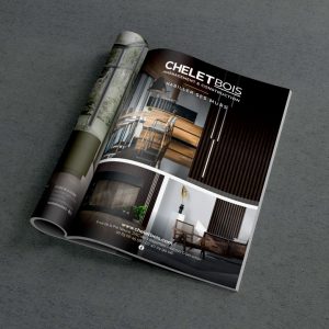 Simple page de publicité qui présente le client Chelet Bois qui est constructeur