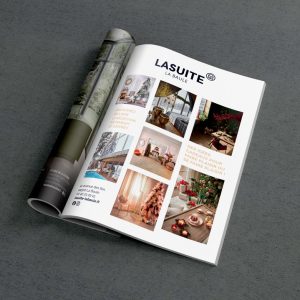 Simple page de publicité qui présente le client La Suite qui est vendeur de décorations