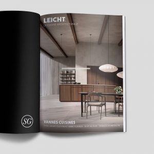 Simple page de publicité qui présente le client Leicht qui est concepteur de cuisines